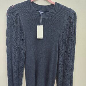 Splendid Phoebe Pointelle Long-Sleeve Sweater Women's Size L - NWT-MSRP=$148.00!